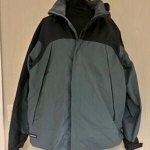 Lands End Squall Men’s Waterproof fleece lined  Rain Jacket XL